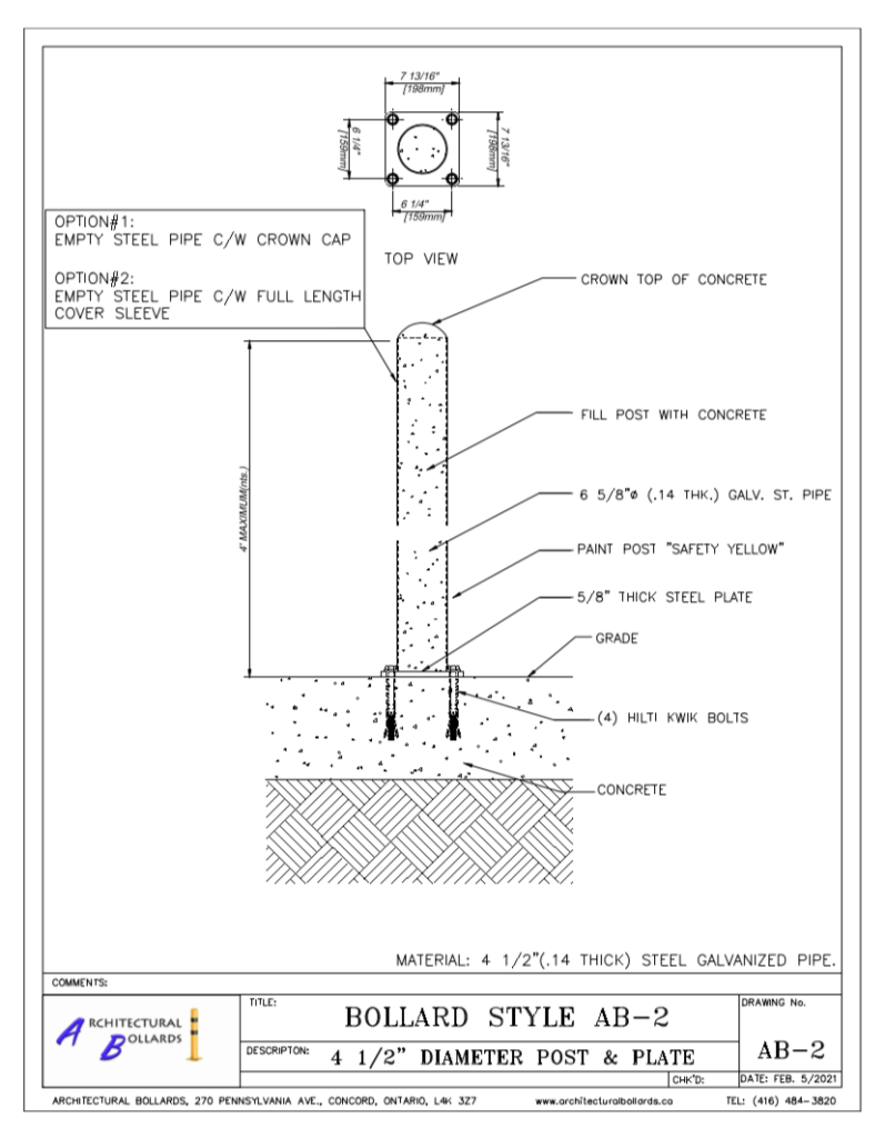 buy safety bollards toronto